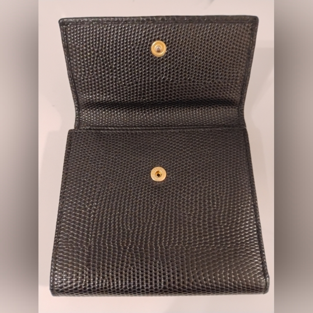 EUC Salvatore Ferragamo Wallet - Black Compact Textured Leather - Picture 9 of 16